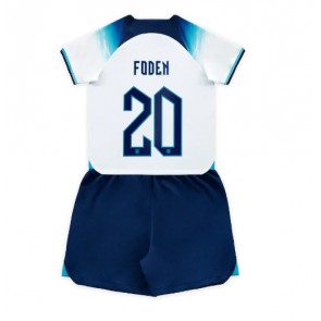 England Phil Foden #20 kläder Barn VM 2022 Hemmatröja Kortärmad (+ korta byxor)